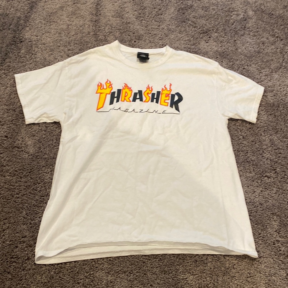 Thrasher Magazine white T-shirt